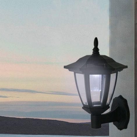 Applique murale solaire décorative à LED, éclairage extérieur, décoration paysagère de jardin et de cour, noire (1/5)