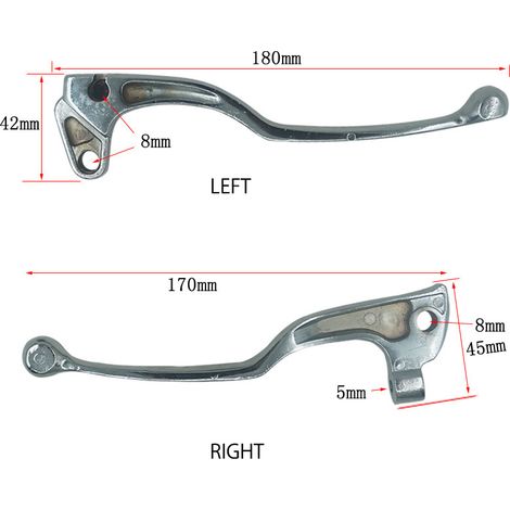 Motorcycle disc brake lever/clutch lever compatible with Yamaha YZ80/125 TW/XT225/250/350 (1/4)