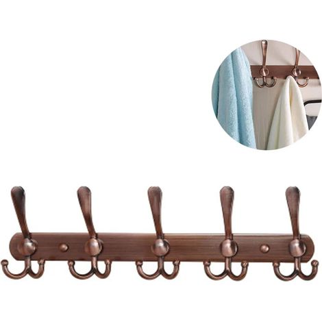 Perchero de pared de acero inoxidable para ropa y accesorios (1/5)