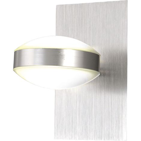 Applique Murale Mill En Métal Et Méthacrylate, Finition Nickel Satiné, Led Intégrée 16 W, Lumière Chaude 3000 K, 1510 Lm, Ip20, Code 3253-21-178 (1/3)