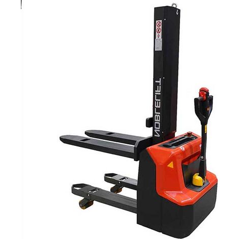 Impilatore elettrico con sollevamento iniziale - Sollevamento 1195 mm - Leva di carico 1200 kg - Guida senza Caces - PSE12NM1195LI