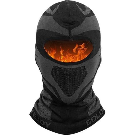 Cagoule Moto Noir Balaclava Ski Cyclisme Masque Motocross VTT ,Respirant Cache-Cou Chaud Masque Vent Au Chaud Taille Universelle (1/4)