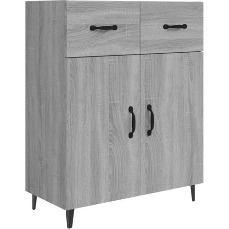 Credenza buffet cassettiera mobile contenitore organizer cucina soggiorno salonsonoma 69,5 x 34 x 90 cm pannelli compositi grigio 020036451