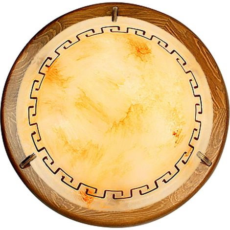 Plafonnier Candellux Alabaster bois chêne 30cm E27 (1/2)