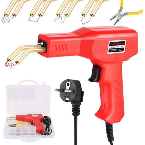 Soudure Plastique 50W, Kit Réparation Plastique,Soudage Plastique Agrafe Carrosserie Outils de Garage Agrafeuses Machine (1/4)