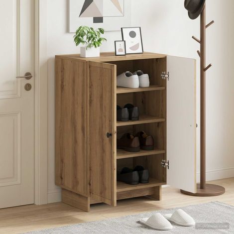 Cabinet à chaussures EDE 59,5 x 39,5 x 90 cm Bois d'ingénierie (1/5)