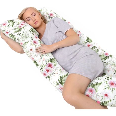 Cuscino per la gravidanza a forma di U per dormire sul fianco e allattare - in giardino (1/5)