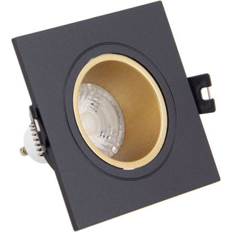 Xanlite – Spot encastrable carré orientable 50W 2700K blanc chaud – Angle 36° – Diamètre d'encastrement 75mm – SP50CANO (1/4)