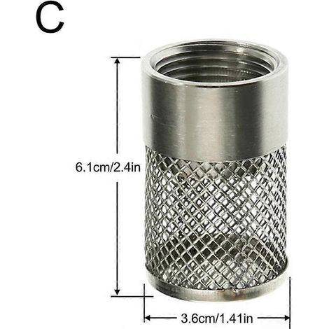Crépine d'aspiration pour tuyau d'arrosage, filtre à tuyau d'arrosage - 37 mm (1/3)