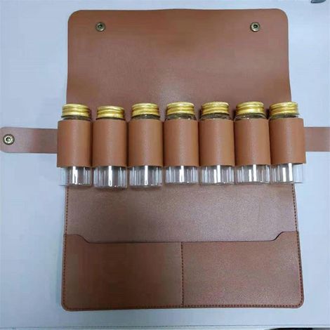 Pots à épices d'extérieur avec sac de rangement, 7 compartiments, organisateur pour sel et sucre de barbecue (1/5)
