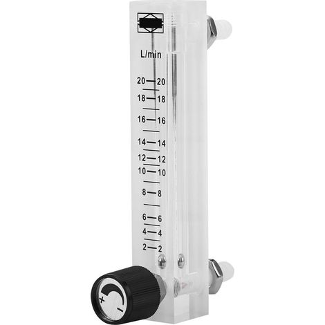 Vanne 2-20LPM de contrôle de débitmètre de gaz d'air en plastique acrylique pour l'industrie des outils de mesure d'oxygène/air/gaz (1/5)