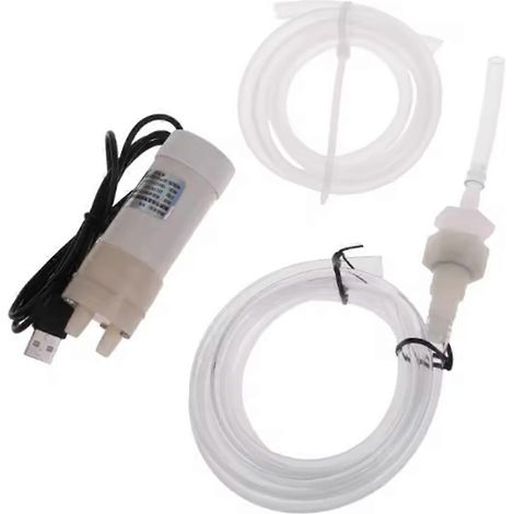 Mini pompe à eau USB, petite et silencieuse, avec filtre intégré de 5 V, compatible avec les bassins à poissons, les mini-aquariums, les fontaines et autres accessoires. (1/5)