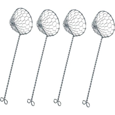 4er-Set Fonduesiebe, 23,3 cm Edelstahl-Fonduesieb, Edelstahl 304, Zubehör für heiße Töpfe, Fonduekorb für Gemüse, Fisch und Fleisch