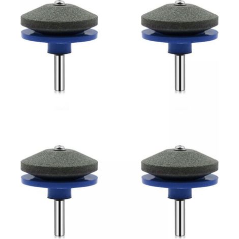Affûteur de lames de tondeuse à gazon 4 pièces, affûteur universel pour perceuse à main (bleu) (1/5)