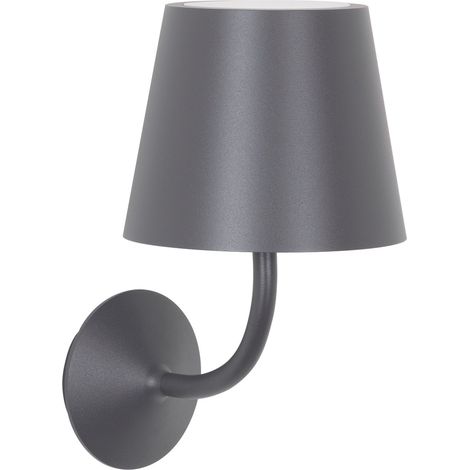 Zafferano Poldina 230V Lampada da parete per esterni in alluminio pressofuso Grigio scuro con diffusore in policarbonato trasparente IP54 E27