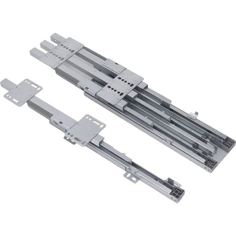 Glissières de tiroir robustes de 56 cm (22 po) avec amortisseur silencieux et extension complète, rails métalliques pour armoire de cuisine (1/5)
