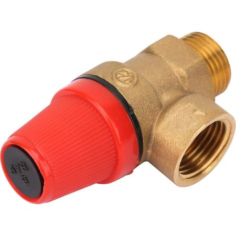 JSSEVN - G1/2'' safety valve for 3 bar brass boilers, for oil and gas (3 Bar DN15) (1/5)