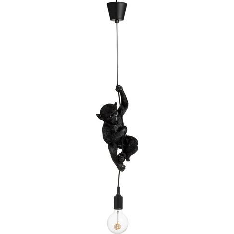 Suspension lampe singe Eeklatur en Pierre - Ebène (1/2)
