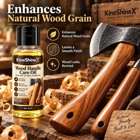 KineShineX Axtstiel-Werkzeug-Holzstiel-Pflegeöl, Holzstiel-Pflege- und Reparaturöl zur Pflege und Wiederherstellung von trockenem und rissigem Holz. (1/5)