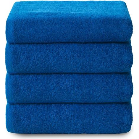 Plafonnier Cristal Serviette de Toilette - Lot de 4 - Coton Peigné - Absorption Rapide - Salle de Bain - 30 X 50 Cm - (1/4)