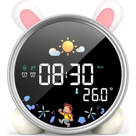 Despertador infantil con luz nocturna - Entrenador de sueño con función de cuenta regresiva y luz de colores (1/5)