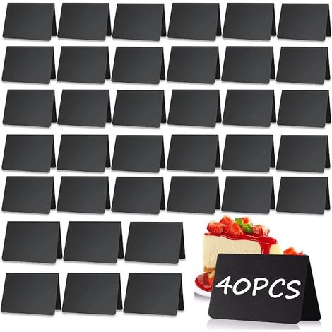 Mini Chalkboard, Mini Notice Board, Small Chalkboard for Bakery, Buffet, Wedding, Parties, Signs for Food (10 x 7 cm) … (1/5)