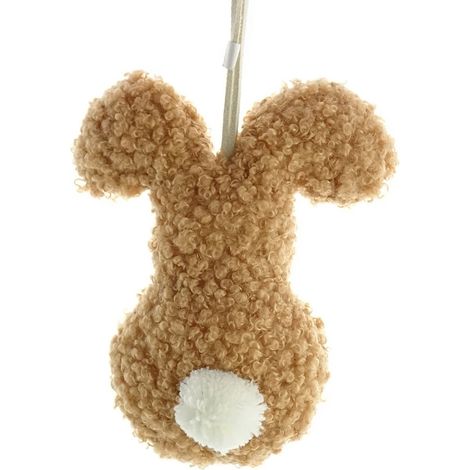 Kaemingk Oster-Anhänger Hase Teddy 2 Knickohren Cappuccino 11 cm