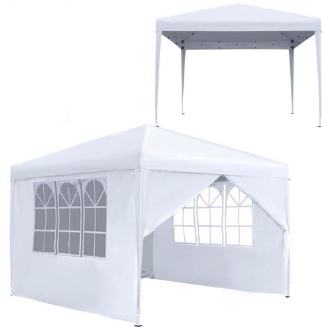 Faltpavillon 2.5x2.5m wasserdicht mit 4 Seitenteilen und UV-Schutz (1/5)