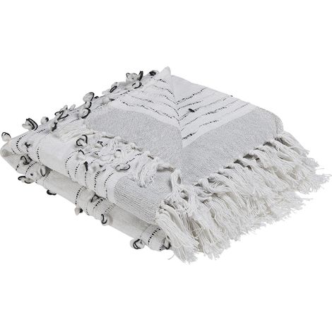 Kuscheldecke YAMALAK Stoff 130 x 150 cm Hellgrau