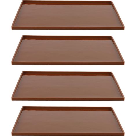 résistance aux hautes températures de qualité alimentaire,Lot de 4 tapis de déshydratation en silicone, empêche le collage des feuilles de déshydrateur de fruits, tapis de cuisson (café), Tapis d'Café