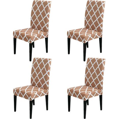 Stretchable Dining Chair Cover, Protective Cover for Dining Chairs, European Style Seat Cover for Weddings, Banquets, Christmas Parties, Birthdays (1/5)