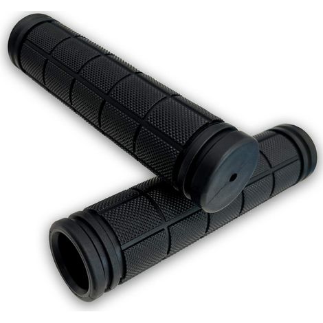 Ergonomische Fahrradgriffe aus weichem Gummi, 120mm, schwarz (1/5)