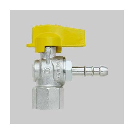 Rubinetto a squadro gas femmina portagomma 1/2 x 9