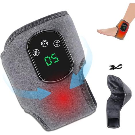3-in-1 Fußmassagegerät mit Wärmefunktion – mit 3 Vibrationsmodi und 5 Wärmestufen – zur Förderung der Durchblutung und Schmerzlinderung – zur Entspannung der Füße – bei Neuropathie, Sehnenentzündungen
