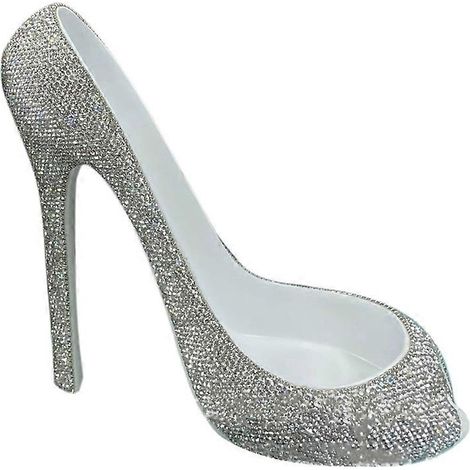 Porte-bouteilles élégant en strass en forme d'escarpin - Porte-bouteilles au design original en forme de chaussure, idéal pour la décoration de bar et le rangement du vin (1/5)
