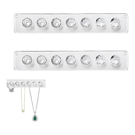 Jewellery Organiser for Necklaces, Bracelets, Necklace Holder, Wall Jewellery Storage, Hanging Jewellery Holder Acrylic (1/4)