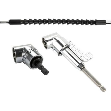 3Pcs 105 Degré Droit Extension De Tige Hexagonale Inclinée Outil Puissance De L'extension Flexible (1/5)