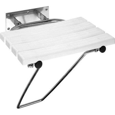 Sapho Accessoire Ridder - Siège de douche, pliant, avec support, blanc XH001 (1/4)