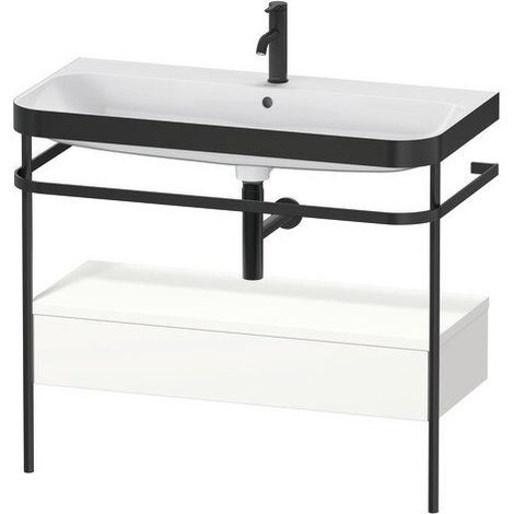 DURAVIT HP4743O3636 Console métallique avec siphon caché et clapet Happy D.2 Plus, 1 trou de robinetterie