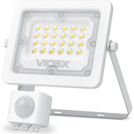 Halogenstrahler PIR Bewegungsmelder 10W neutrales Licht 5000K 900lm IP65 LUCA Videx (1/5)