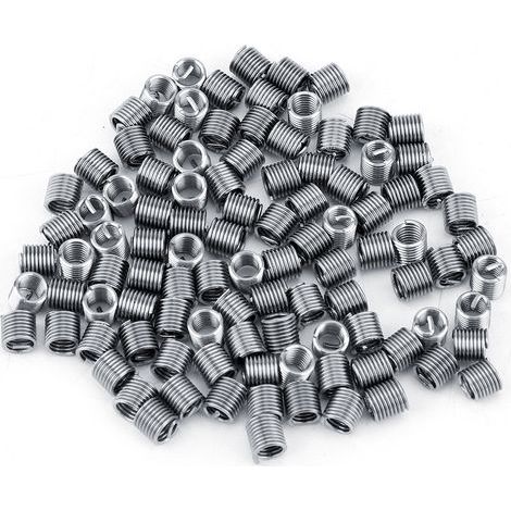 100 pièces Insert Hélicoïdal Fileté en Acier Inoxydable SS304 en Bobine pour Vis M4 (Diamètre 2mm, Pas 0.7mm) (1/5)
