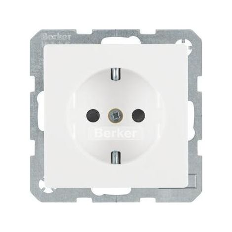 Berker 47236089 Steckdose SCHUKO mit erhöhtem Berührungsschutz Q.1/Q.3 polarweiß samt (1/5)