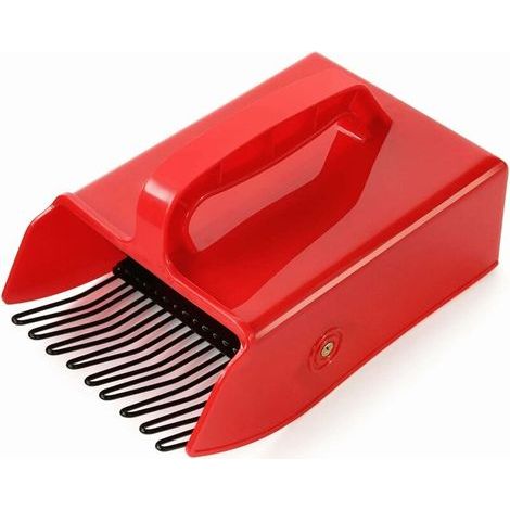 Peigne à Myrtilles - Pelle à baies -Cueilleur à baies en plastique Outils pour la cueillette des framboises, des mûres, des myrtilles et des cassis (rouge) (1/4)
