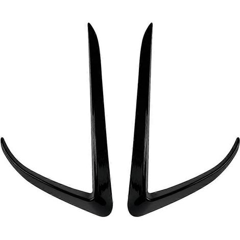 Protection de pare-chocs avant, aileron, enjoliveurs, feux antibrouillard, déflecteur d'air pour Tesla Model X 2015-2020, noir brillant (1/5)