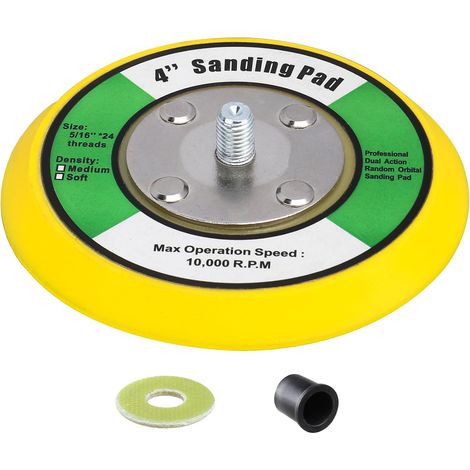 100mm Sanding Plate with 5/16"-24 Thread, Hook and Loop (1/5)