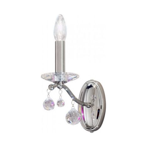 Kolarz CARMEN 2 - Applique Murale Bougie Cristal Classique Chrome Poli, 1x E14 (1/3)