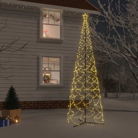 vidaXL Arbre de Noël cône 1400 LED blanc chaud 160x500 cm