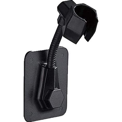 Universal Shower Holder, Wall Mount Shower Head Holder, Adjustable ABS Shower Bracket, No Drilling, Self-Adhesive, Waterproof Swivel Shower Head Holder for Bathtub (Black) (1/5)