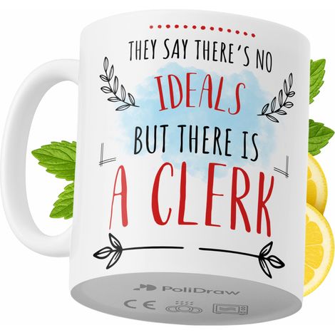 Tazza divertente e umoristica per un impiegato, ideale per caffè e tè, con grafica e testo divertenti. Tazza perfetta per compleanni, onomastici e festività. Tazza premium per occasioni speciali, per  (1/5)