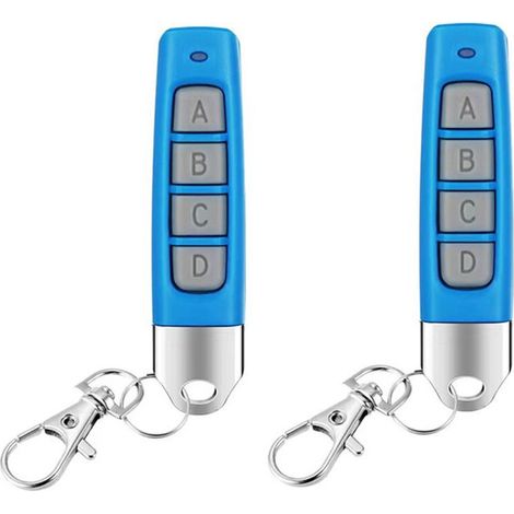telecomandi wireless compatti 433 MHz, duplicatori per porte da garage, cancelli, sistemi, compatibilità universale, blu